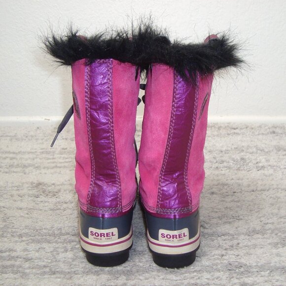 Sorel Tofino Pink Suede Waterproof Snow Boots Girls Size 5 - Picture 5 of 15